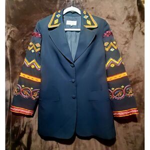 Vintage Iceberg Made In Italy Blazer Jacket Black Small 42